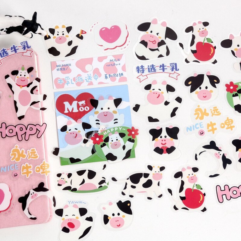 PET Cow Sticker Pack